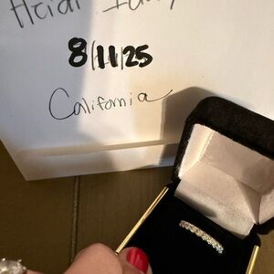 Platinum CTW eternity band; size 5. Costco jewelry.